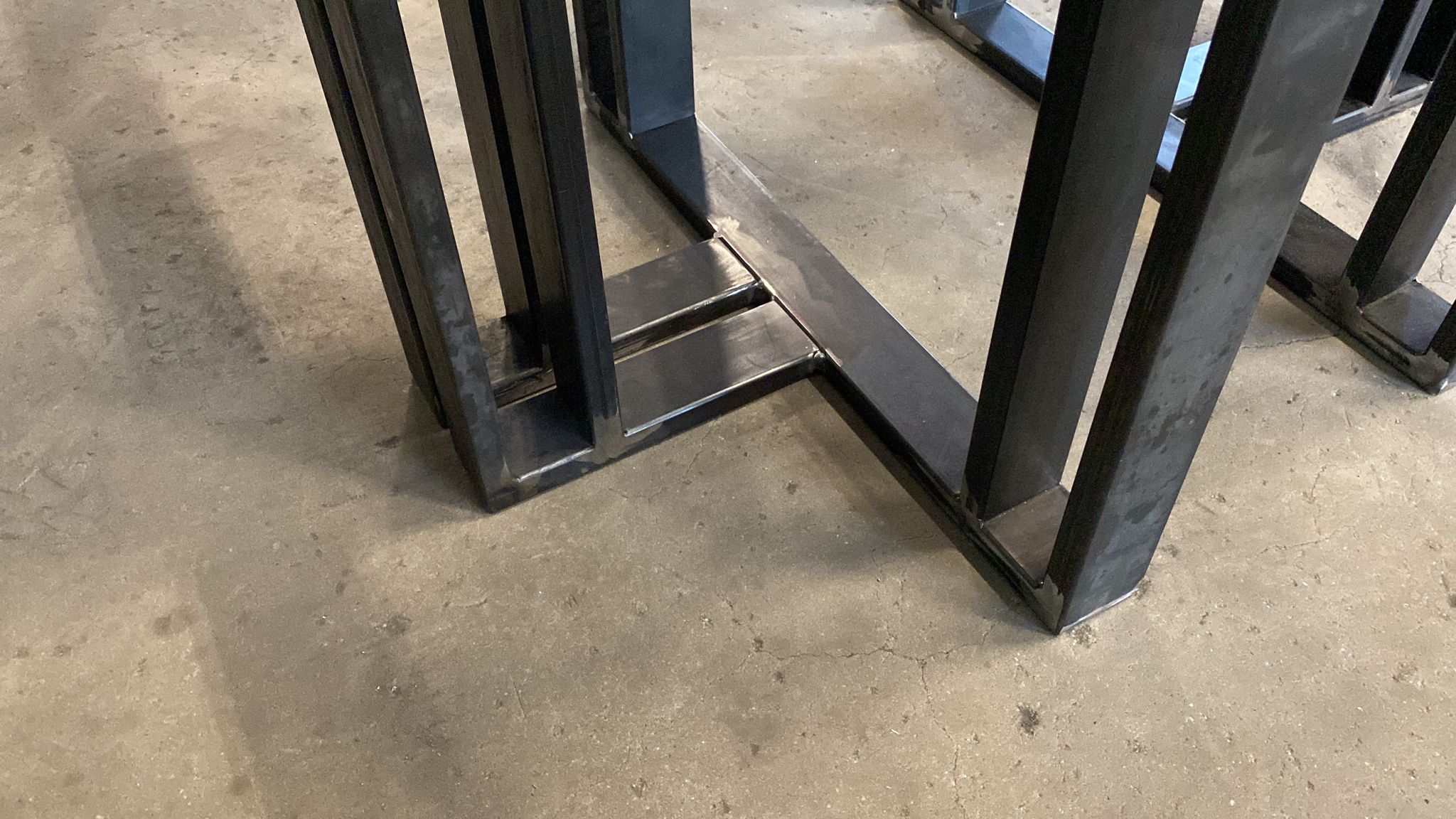 Eettafelpoot special - detail constructie