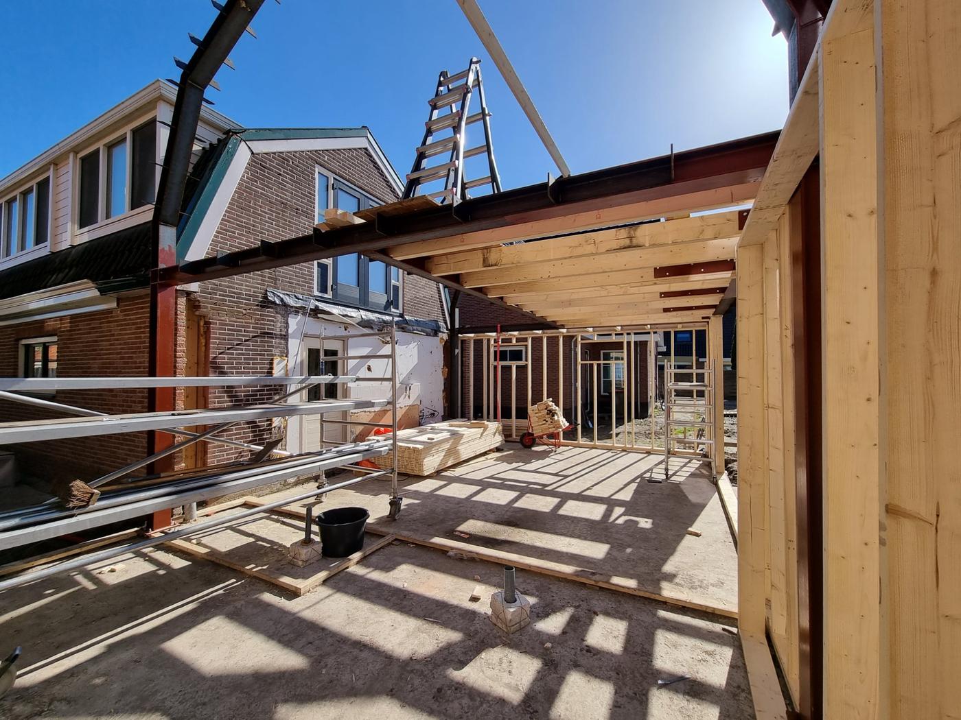 Houtskeletbouw en staalconstructie - interieur