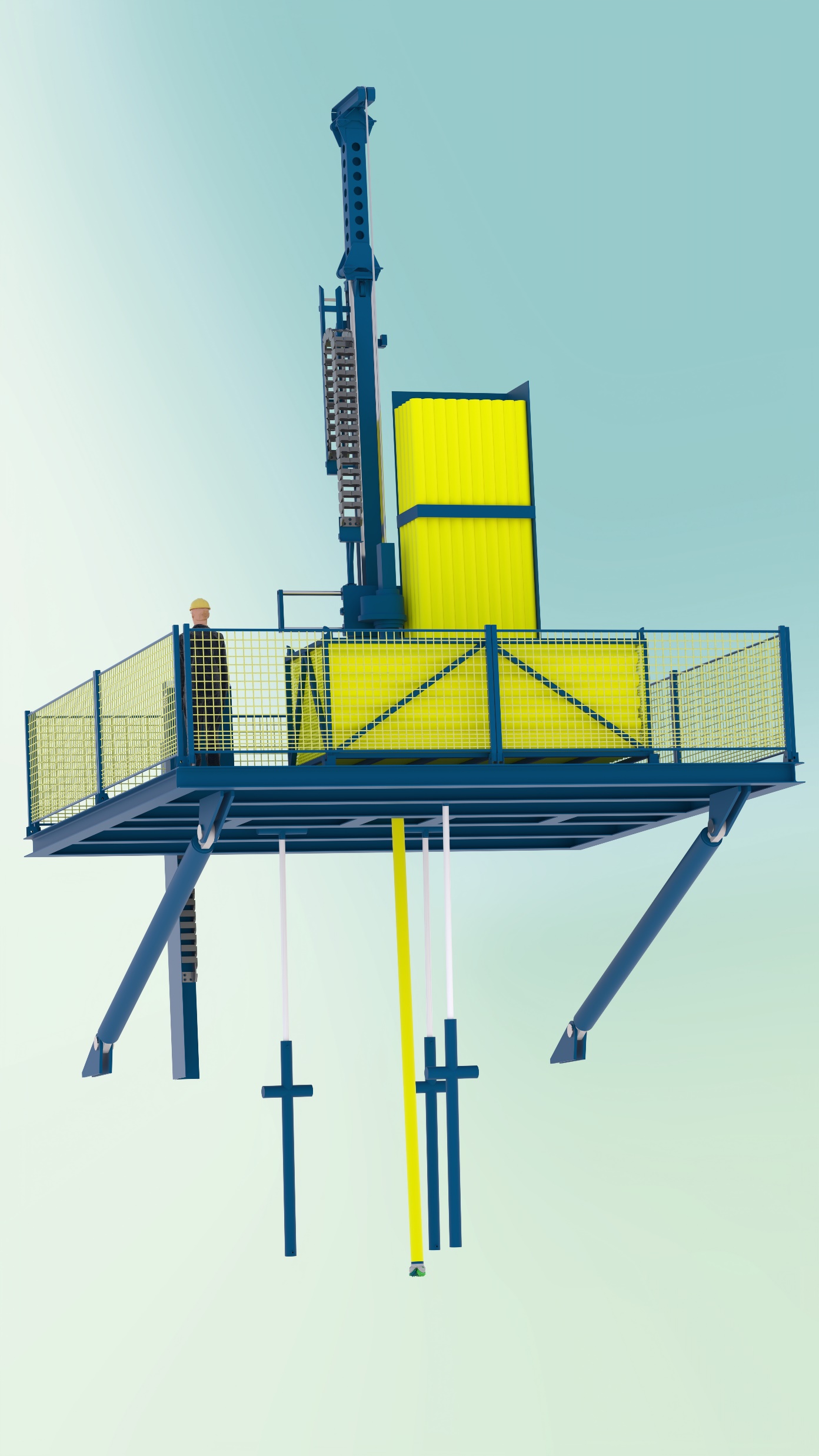 AHCDP - Platform zijaanzicht met poten