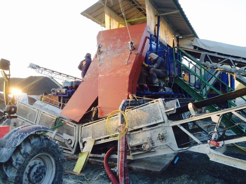 Graniet uitloopscheider - Montage met kraan