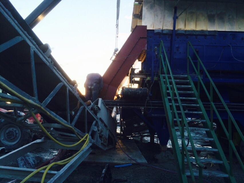 Graniet uitloopscheider - Zijaanzicht