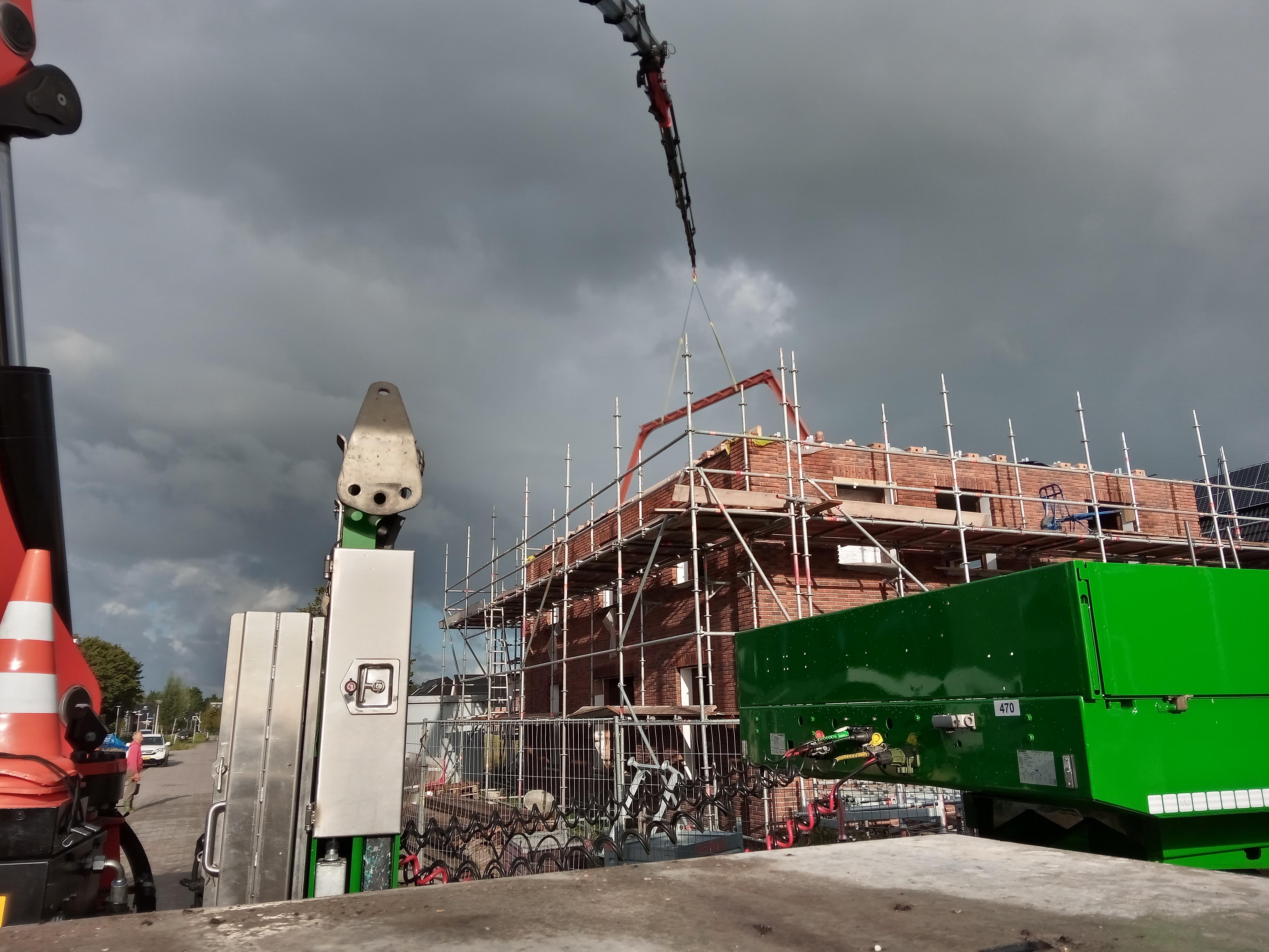 Zolder 10×10m - montage spanten